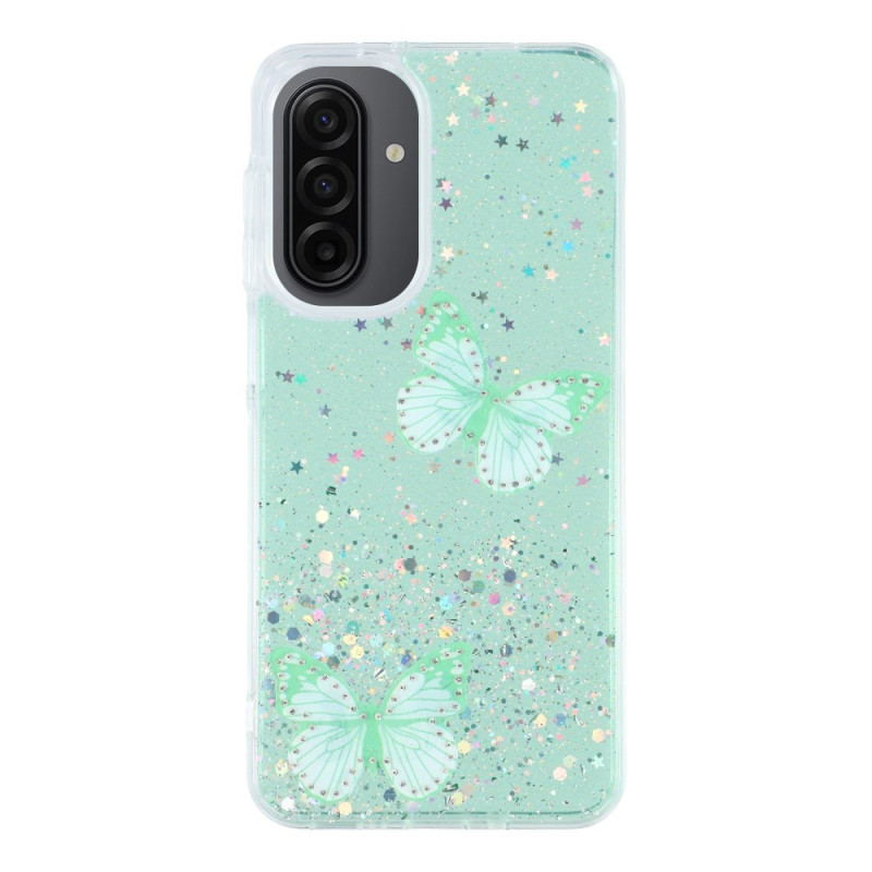 Samsung Galaxy A17 5G Glitter Vlinder Etui
