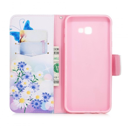 Samsung Galaxy J4 Plus Hoesje Beschilderde Vlinders en Bloemen