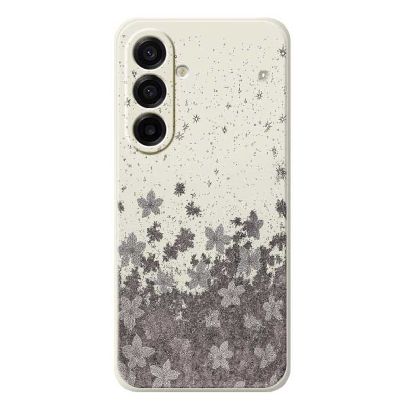 Samsung Galaxy A17 5G Cover Gebloemd Grijs