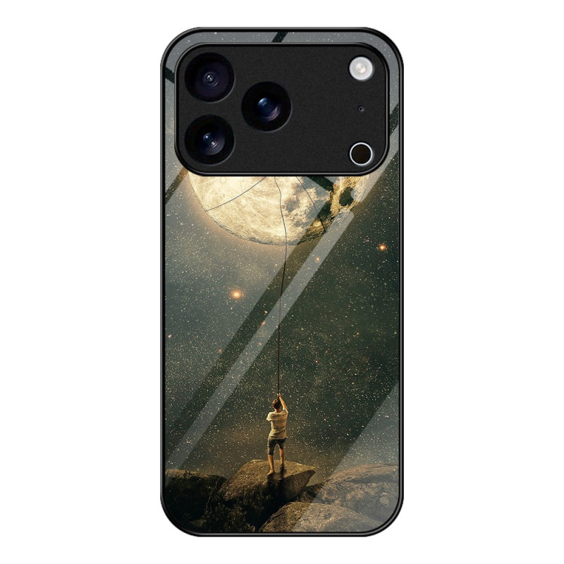 Hoesje iPhone 17 Pro Max Lunar Pattern van gehard glas