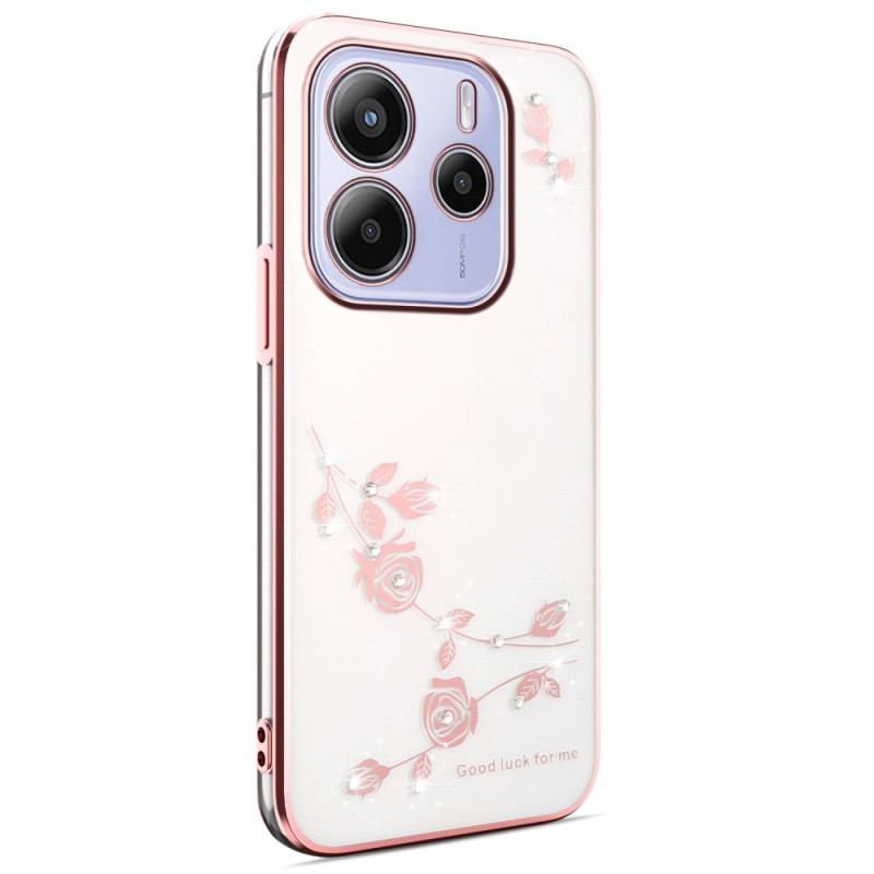 Xiaomi Redmi Note 14 5G Hoesje Bloemen en Strass KADEM