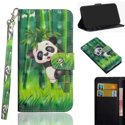 Samsung Galaxy J4 Plus Hoesje Panda en Bamboe