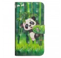 Samsung Galaxy J4 Plus Hoesje Panda en Bamboe