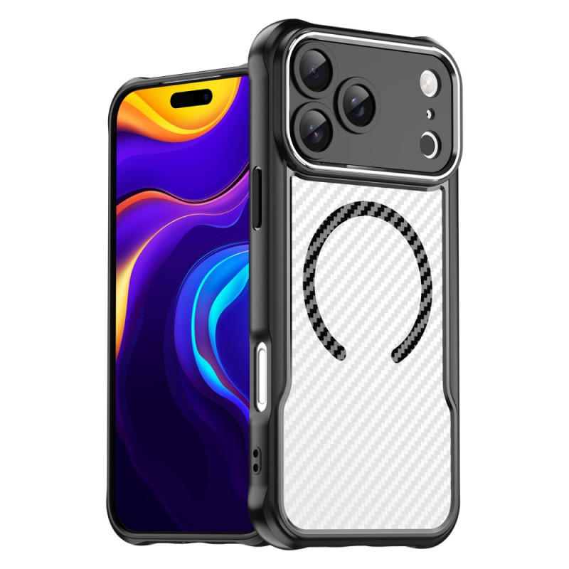 iPhone 17 Pro Max Compatibel Hoesje MagSafe Transparant Koolstofvezel