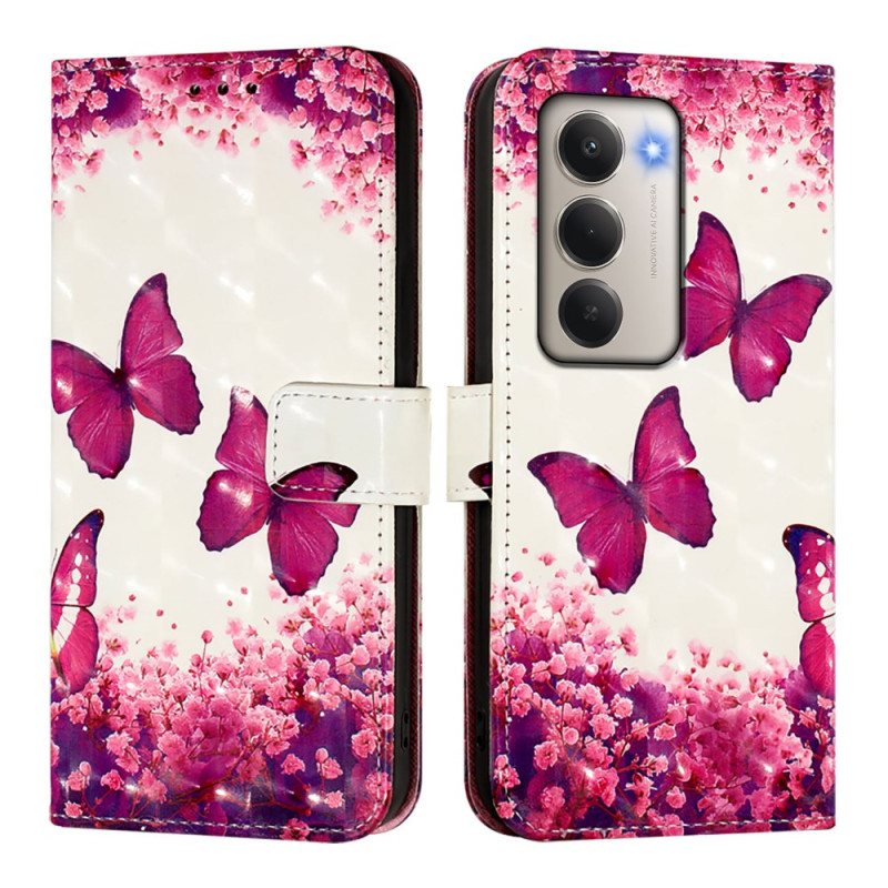 Hoesje Xiaomi Redmi 15 5G Roze Vlinders
