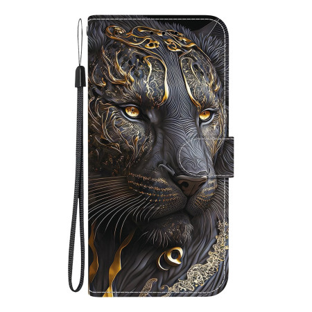 Housse Moto G86 5G Noir et Or