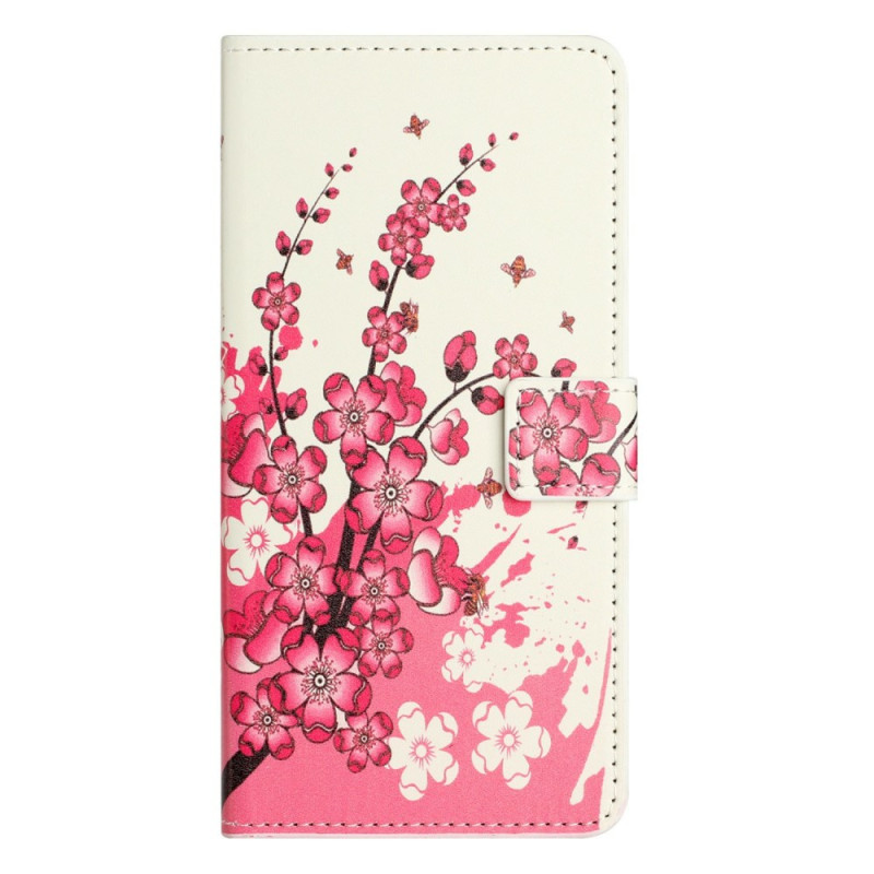 Moto G86 5G / G86 Power 5G Roze Bloemen Hoesje