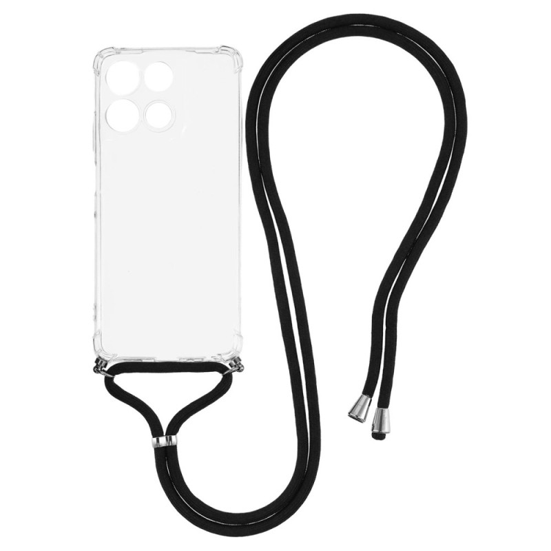 Moto G56 5G Transparant hoesje met koord