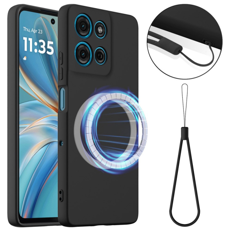 Moto G56 5G Compatibel Hoesje MagSafe Siliconen Vloeistof
