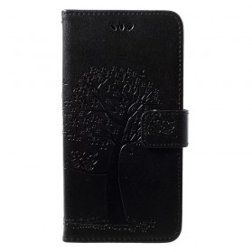 Hoesje Huawei Y7 2019 Boom en Uilen met riem