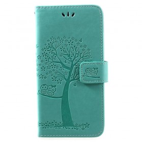 Hoesje Huawei Y7 2019 Boom en Uilen met riem