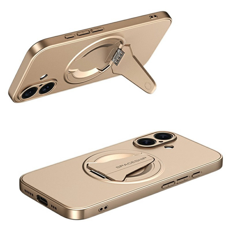 Metalen iPhone 17 hoesje met geïntegreerde standaard