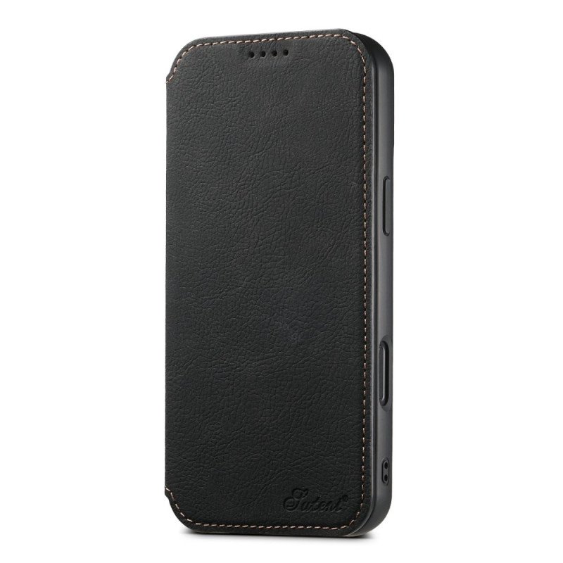 Flip cover iPhone 17 compatibel MagSafe stijl leer