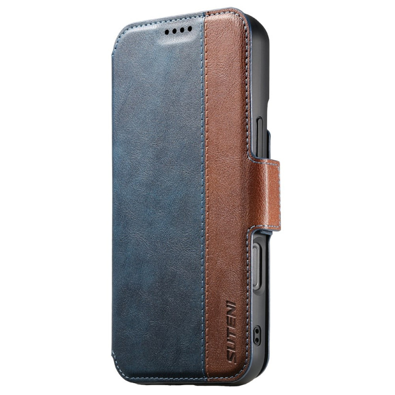 Hoesje iPhone 17 Magnetisch Textuurleer Tweekleurig