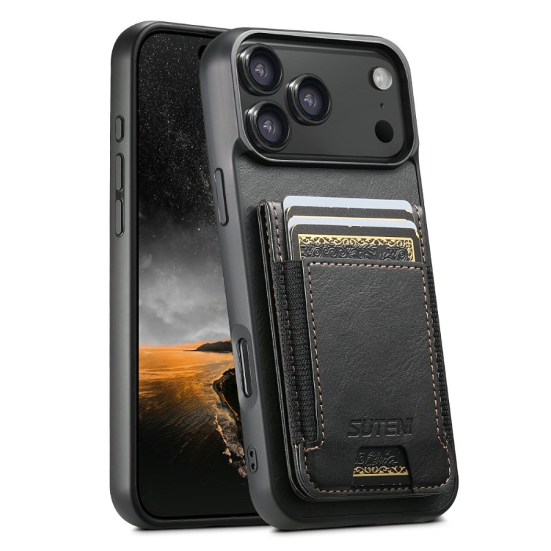 Telefoon 17 Pro Style Leren Etui Gewaxt Kaartetui