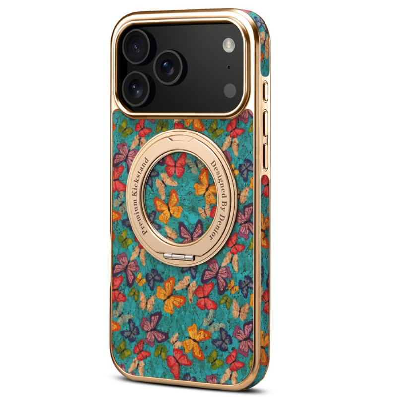 MagSafe-compatibele iPhone 17 Pro-behuizing met florale kickstand