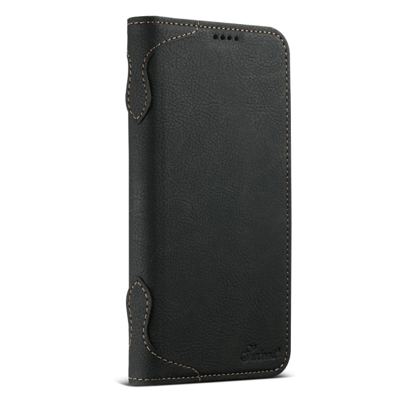 Flip cover iPhone 17 Pro compatibel MagSafe textuur Litchi