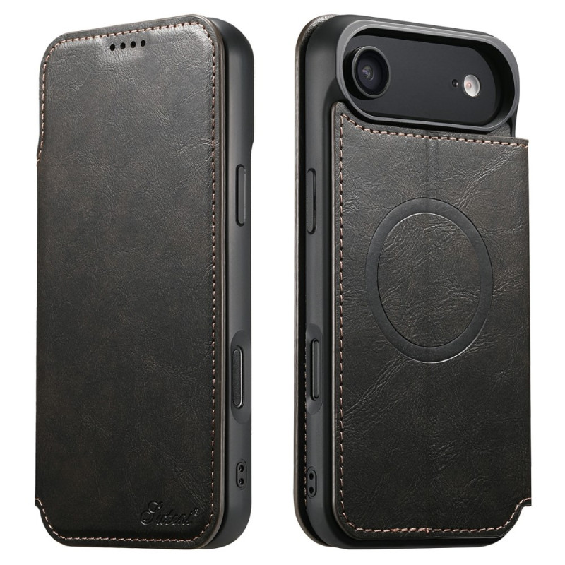 Flip cover iPhone 17 Air compatibel MagSafe Vintage stijl
