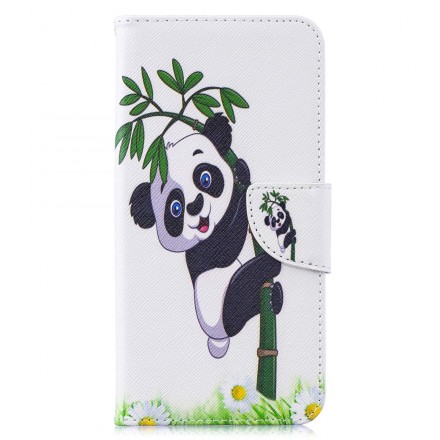Hoesje Huawei Y7 2019 Panda op Bamboe