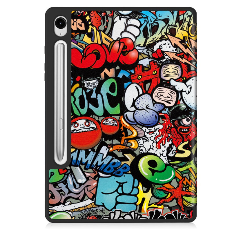 Slimme Samsung Galaxy Tab S10 Lite Stylushouder Graffiti Hoesje