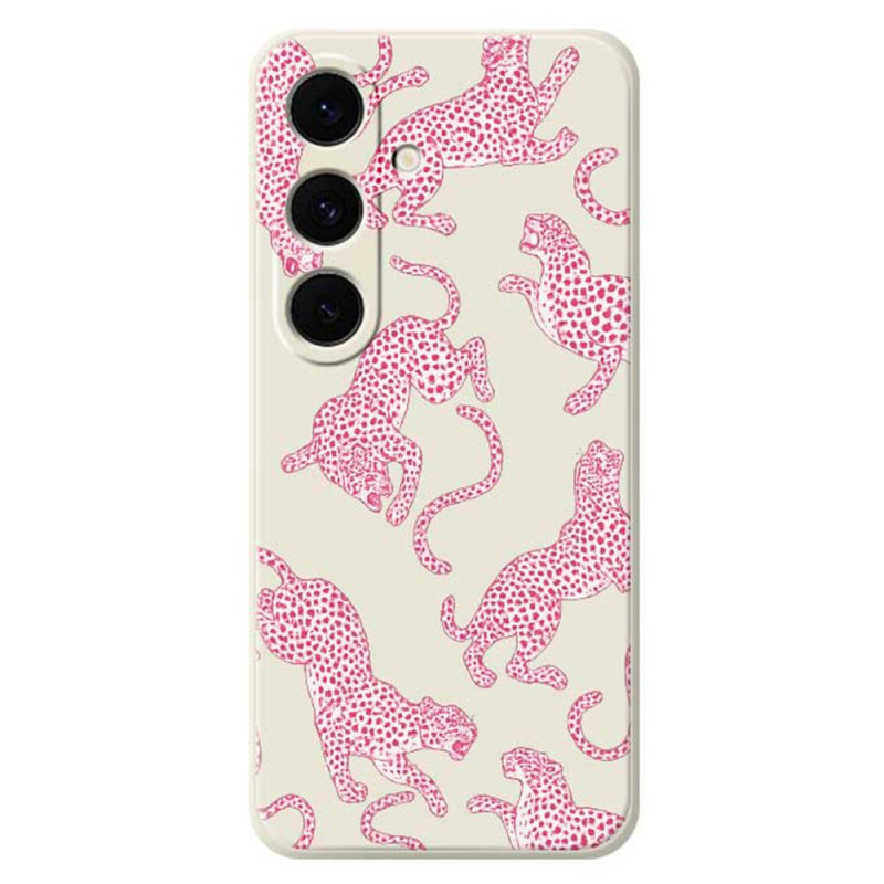 Samsung Galaxy S25 FE Siliconen hoesje Luipaard Roze