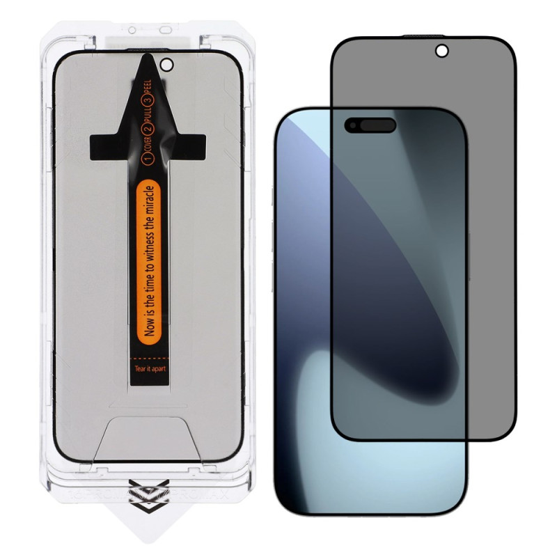 Anti-Spion Screen Protector voor iPhone 17 Installatie Kit