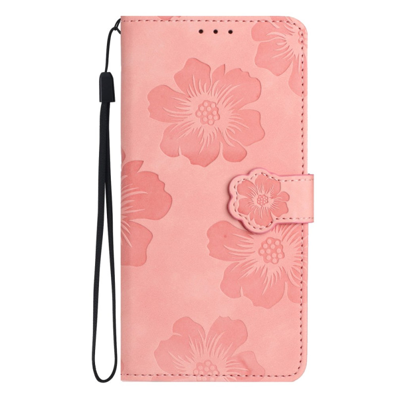 Housse Samsung Galaxy A50 / A50s / A30s Effet Daim Fleurettes