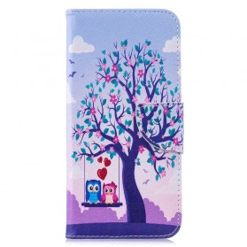 Xiaomi Redmi Note 7 Cover Uilen op de schommel