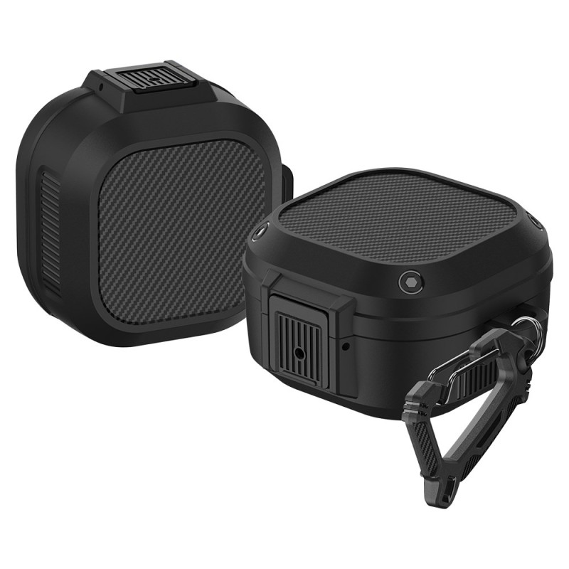Samsung Galaxy Buds2 Pro / Buds2 / Buds Pro / Buds Live Hybride Hoesje met Karabijnhaak