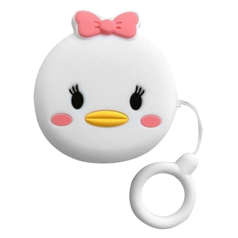 Samsung Galaxy Buds FE Eend Etui met Roze Strik
