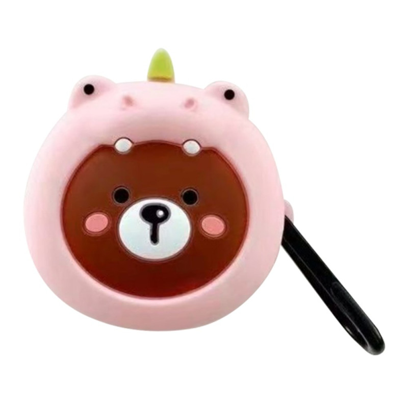 Samsung Galaxy Buds FE Dinosaurus en Roze Beer Hoesje