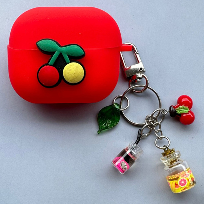 Samsung Galaxy Buds3 Pro / Buds3 Cherry hoesje met hanger