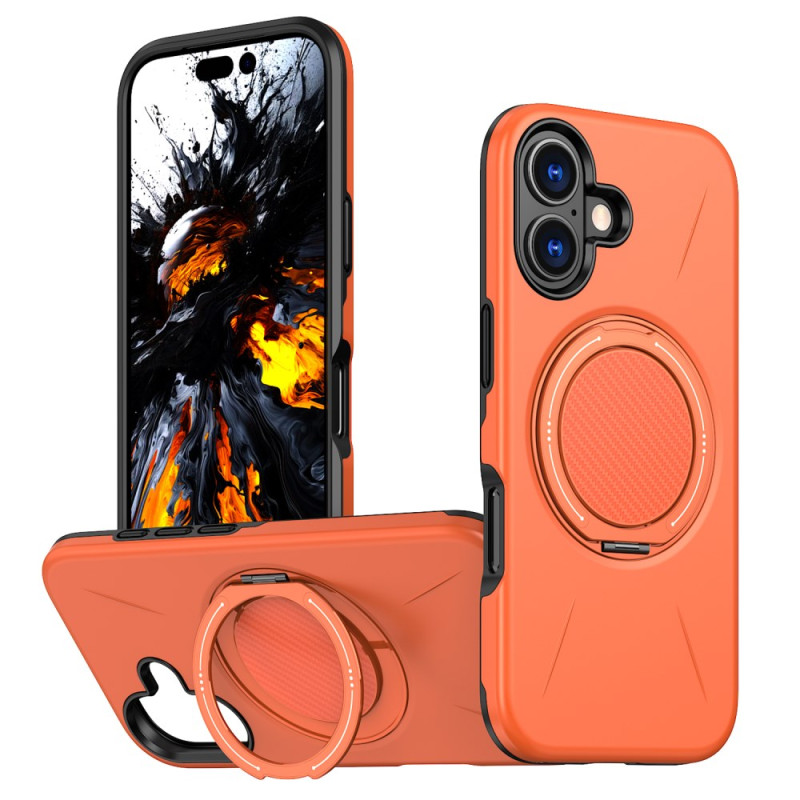iPhone 16 Magsafe hoesje met metalen effect roterende steun