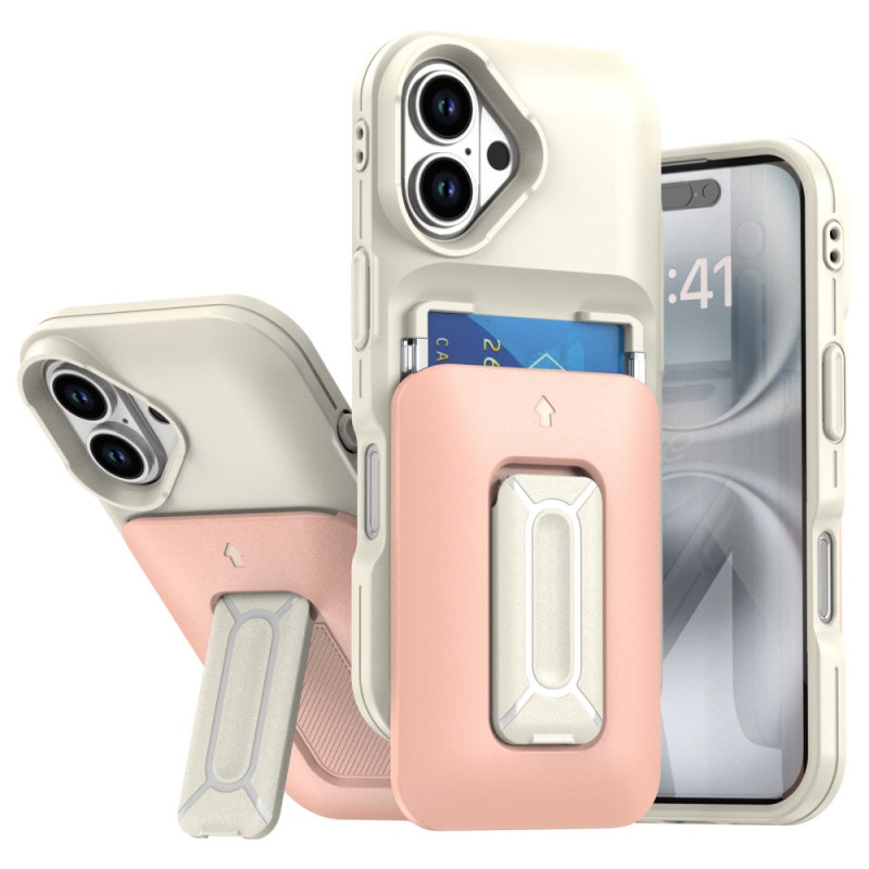 Hoesje iPhone 16 Verborgen kaarthouder en standaard