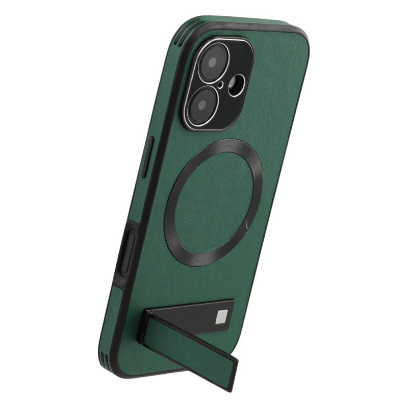iPhone 16 MagSafe stijl lederen hoesje met standaard
