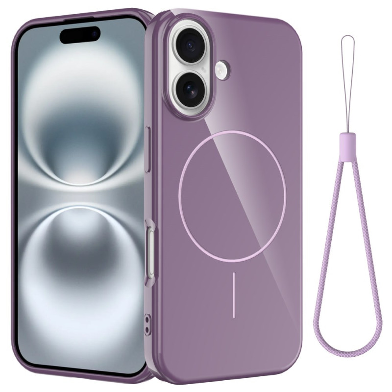 iPhone 16 Plus Magsafe Silicone Hoesje met sleutelkoord