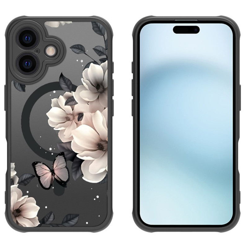 iPhone 16 Plus Magsafe Hoesje Bloemen en Vlinders