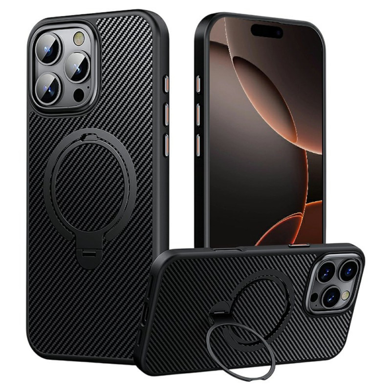 iPhone 16 Pro Max MagSafe hoesje met ondersteuning voor koolstofvezeltextuur