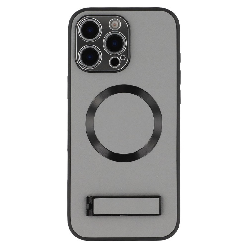 iPhone 16 Pro Max Compatibel Hoesje MagSafe Leren Effect Geïntegreerde Ondersteuning
