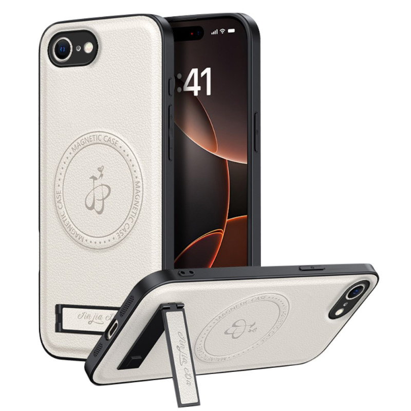 Lederlook iPhone 17E / 16E MagSafe hoesje met standaard