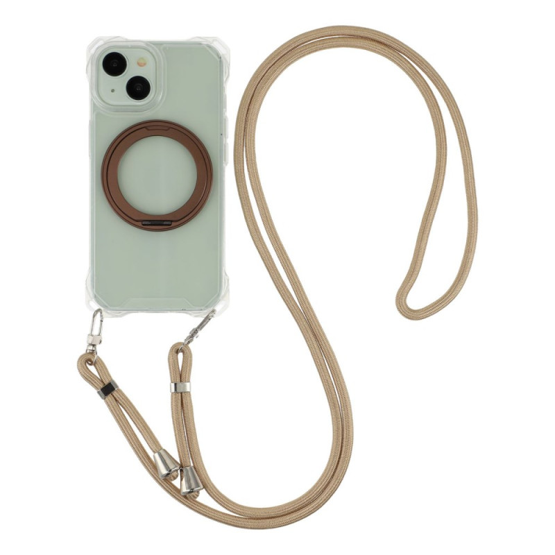 iPhone 15 hoesje met snoer Geïntegreerde ondersteuning