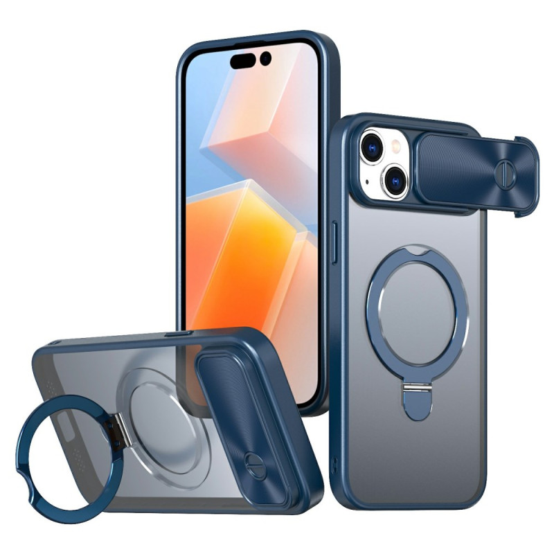 iPhone 15 MagSafe hoesje met uitschuifbare lensbescherming en standaard
