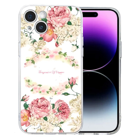 Hoesje iPhone 15 Rozen patroon