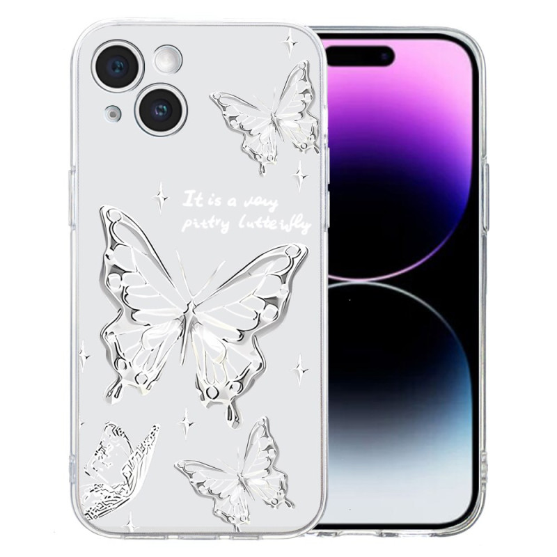 Telefoon 15 Zilver Vlinder Hoesje