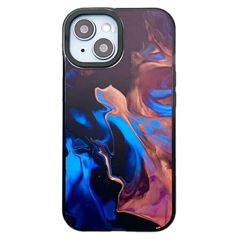 Elegant en duurzaam hoesje voor iPhone 15 - Rood en blauw patroon