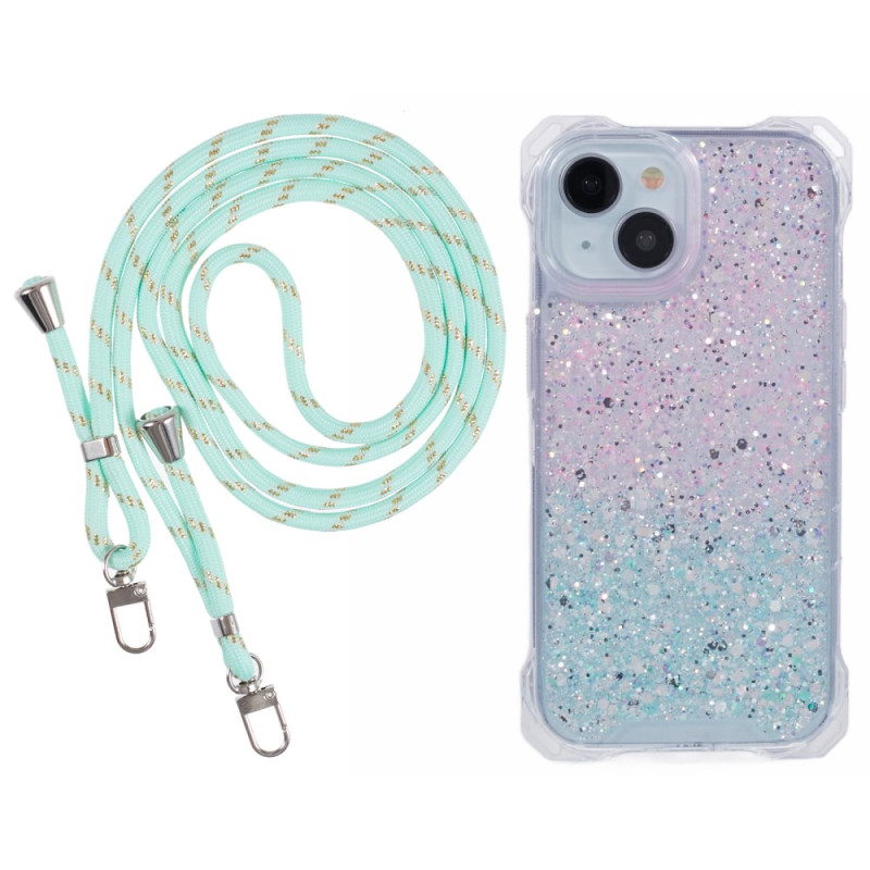 iPhone 15 Glitter String Hoesje