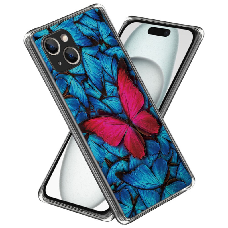 Hoesje iPhone 15 Vlinder Rood