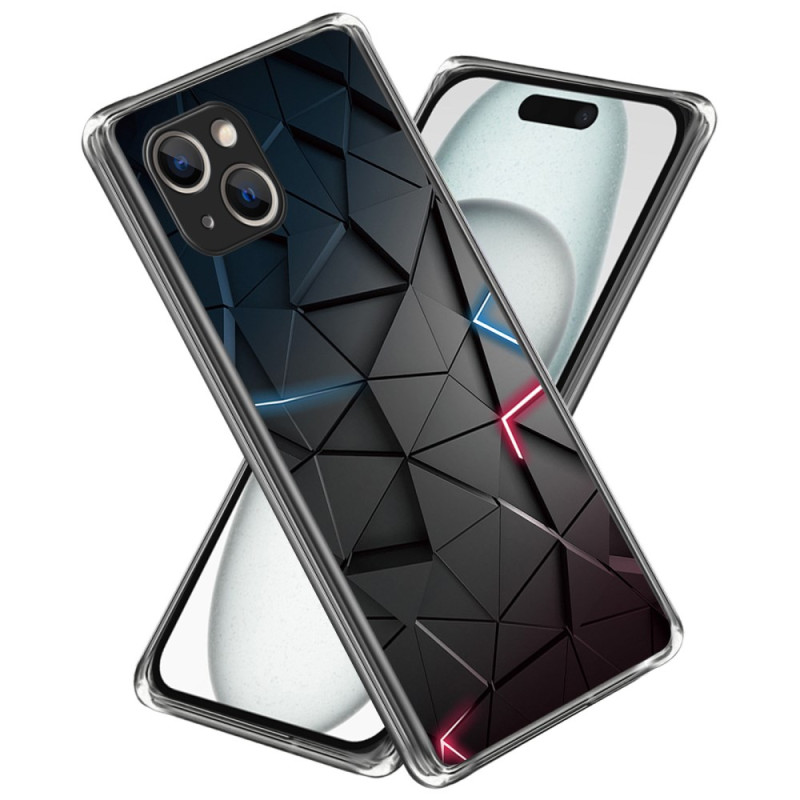 Hoesje iPhone 15 Driehoekig patroon Zwart
