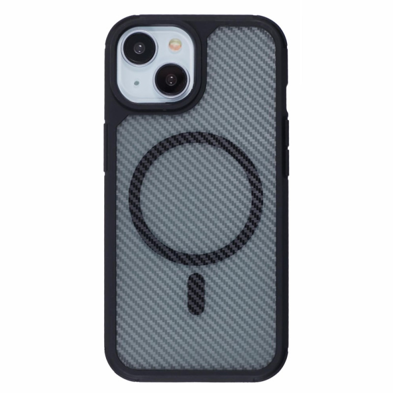 iPhone 15 Plus hoesje MagSafe koolstofvezel stootbescherming