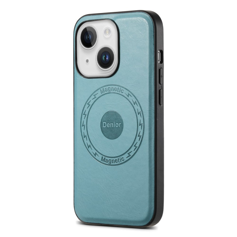 Telefoon 15 Plus MagSafe Classic Leren Effect hoesje